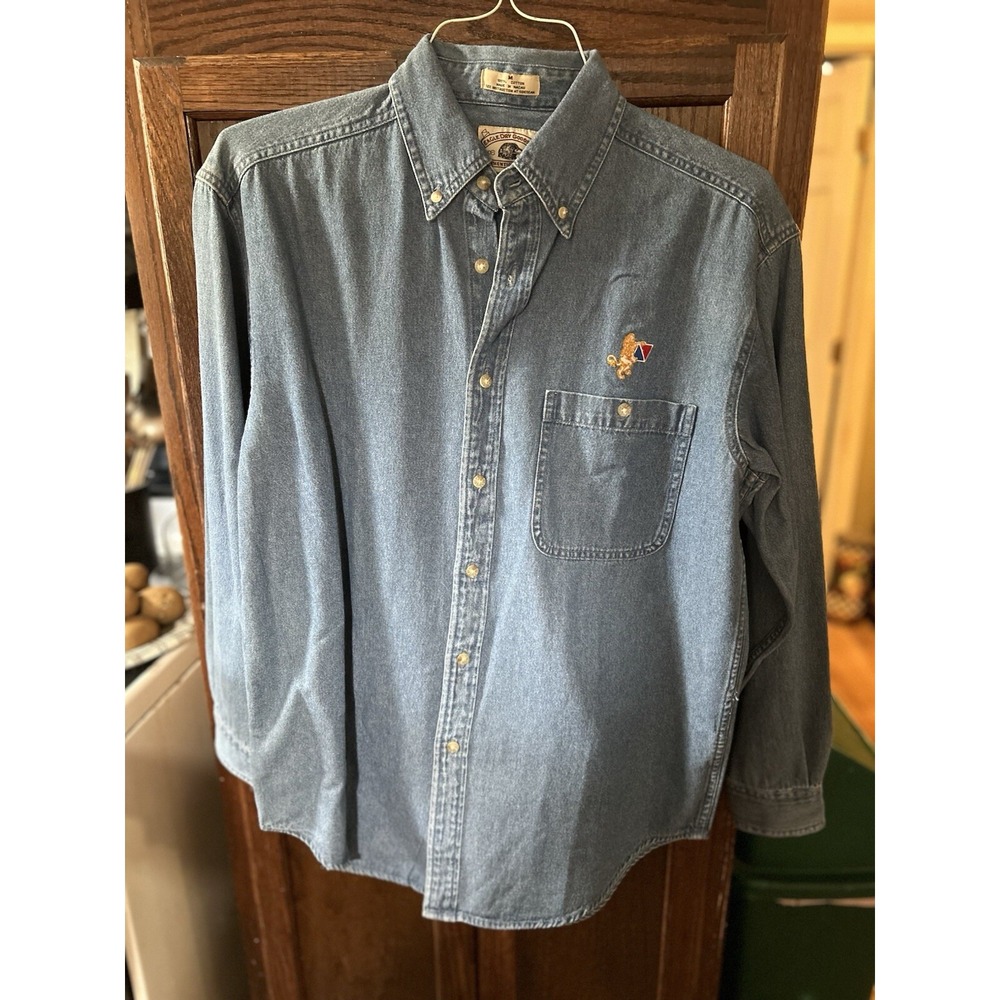 Men's Eagle Dry Goods Denim Shirt Medium Long Sleeve Casual Dress‎ Shirt
